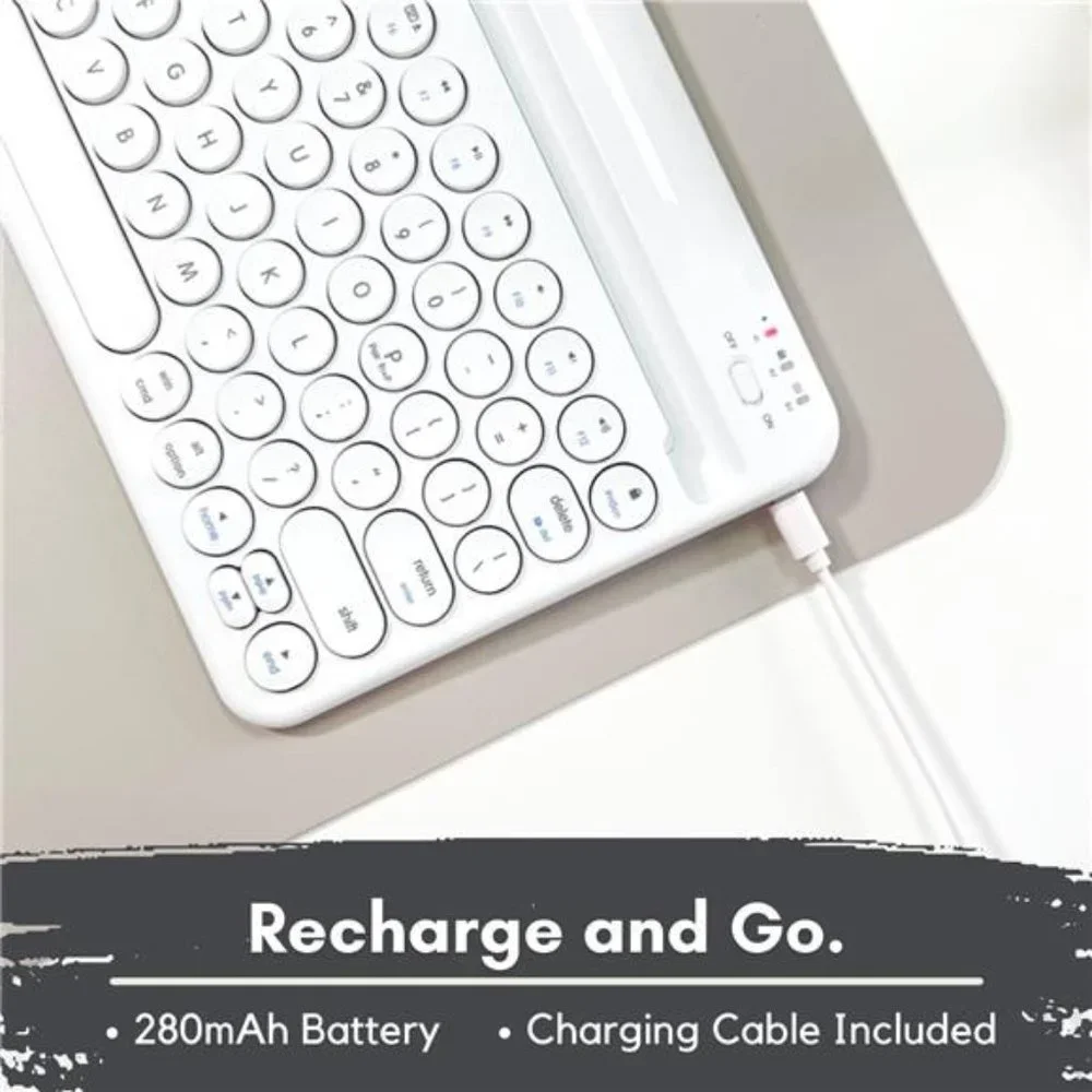 Multi Device Bluetooth Keyboard for iPhone iPad and Tablet - Portable Bluetooth